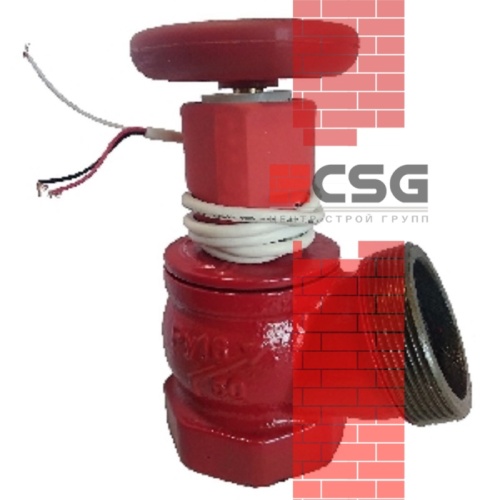 Клапан пожарн чугун угл 125 гр КПЧ 50-1 Ду 50 1,6 МПа муфта-цапка с датч пол ДППК 24 Апогей 110022, DN 50