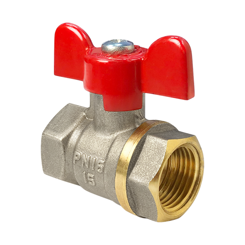 Кран шаровой латунь Стандарт 230 Ду15 Ру16 ВР полнопроходной бабочка ГАЛЛОП 103163 арт.1213324 