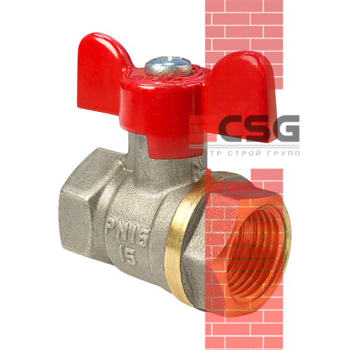 Кран шаровой латунь Практик 120 Ду25 Ру16 ВР рычаг ГАЛЛОП 103272 арт.1213350CDEK