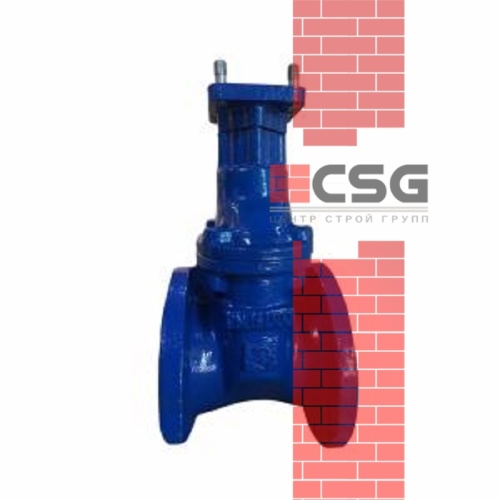 Задвижка чугун аналог МЗВ обрезиненный клин Ду 100 Ру16 до +75С фл под эл/привод Завод им Гаджиева ., DN 100